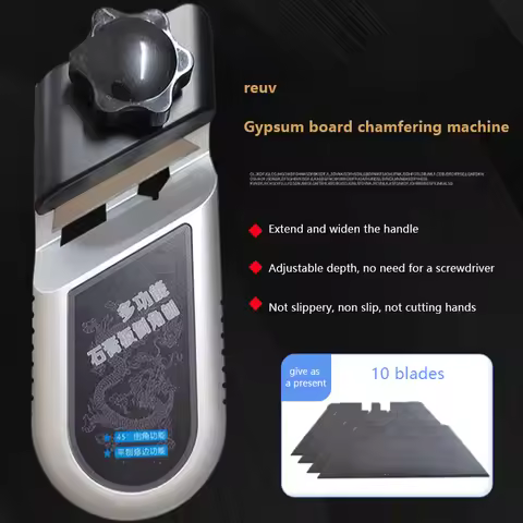 New Gypsum Board V-shaped Chamfer Bevel Double Groove 45 Degree Trimming Board Planer Manual Gypsum 