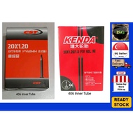 CST 406 20 x 1.20 French Presta 60mm Valve |  KENDA 406 Inner Tube 20 x 1.25/1.50 FV60mm