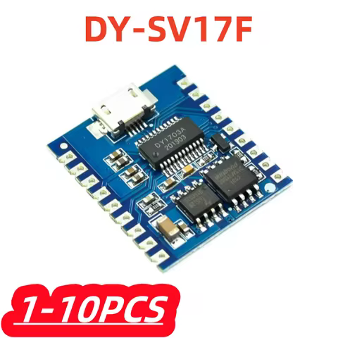 1-10Pcs/lot 100% New DY-SV17F Audio Module Mini MP3 Player IO Trigger USB Download Flash Voice Modul