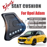 For Opel Adam Car Seat Cooling Lumbar Support Cushion Back Support Pillow Cooling Fan USB Powered 3 