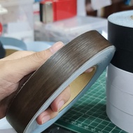 10เมตร แบ่งขาย เทปกาว PVC 1นิ้ว ติดกรอบลอยสี ดำ/ขาว ลายไม้ ติดกรอบรูป เทปติดขอบกรอบลอย  กาวเหนียว เน