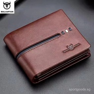 BULLCAPTAIN Genuine Leather Wallet Male Brand Designer Business Wallet Multi-function Storage Purse 