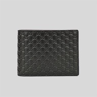 Gucci Men's Black Microssima Gg Logo Leather Wide Bifold Wallet Rs-278596