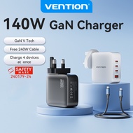 [SG]Vention 140W GaN Charger USB Type C PD3.1 for Laptop Tablet Quick Charge 240W USB C 4.0 Cable 8K