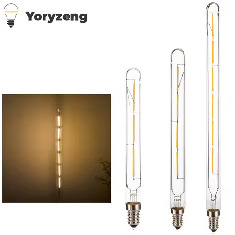 3W 4W 6W T20 E14 LED Tube Light Bulb SES Vintage Retro Filament COB 220V 240V Tubular Antique Lamp 2