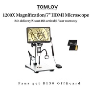 TOMLOV DM9 7" LCD Digital Microscope 1200X, TOMLOV DM9 Pro 7" HDMI Digital Microscope 1200X with IPS