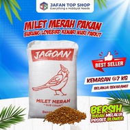Milet Merah Bersih Pakan Burung Love Bird Kenari Nuri parkit 7 Kg