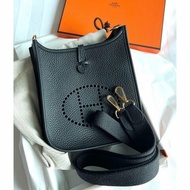 🌟Hermes 愛馬仕 mini Evelyne 依芙琳 16/3Y金釦/全新全配