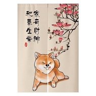 Chinese style bedroom room Partition door curtain Entrance short divide door curtain with rod Cute animals Bathroom Kitchen living room Hanging Half Blackout Door Curtain pole