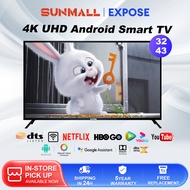 EXPOSE TV SMART  32 inch Android 12.0 TV 4K 43 inch  Android tv LED Smart TV murah LED Television di