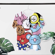 Bts BT21 T-Shirt tee allsize Cotton combed 30s Tops For Women T-Shirts For Teenagers Girls