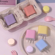 Fashion Simple Macaron Color Charger Silicone Protective Case Data Cable Cover Spring rope protector