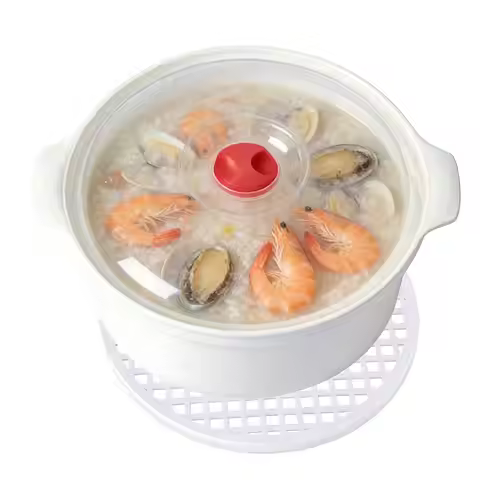 food-grade PP Microwave Heating Steamer Household Large Capacity Steamer Kitchen Steamer Box Steamer
