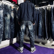 [BEST SELLER] FADING GACOR JEANS PANTS BEST SELLING FADING GACOR JEANS WITH LIGHTNING MOTIF