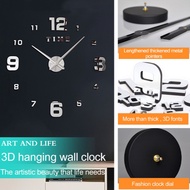 Contemporary Mediumsized 3D  Mirror Sticker Clock for Living Room Wall Decor