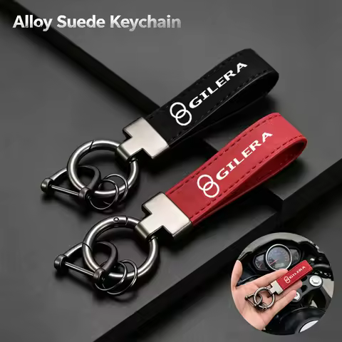 Motorcycle Suede Keychain Deluxe Horseshoe Buckle Jewelry For Gilera GP800 Fuoco Nexus 500 Runner 50
