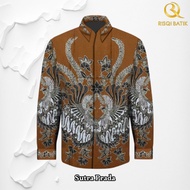 KEMEJA Prada Exclusive ATBM Silk Batik Cloth - Long Sleeve Men's Batik Shirt Pattern