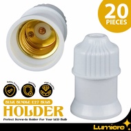 Lamp Holder E27 20PCS Bulb Holder Plastic Standard Screw-in Socket Lampu Mentol LED Bulb Lampholder 