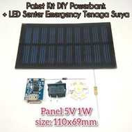 Paket 5 In 1 Modul Kit Powerbank Panel Surya / Solar Cell Diy Limited