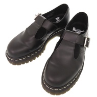 成色極佳 Dr. Martens POLLEY BEX 白色縫線 T 字帶黑色皮鞋 UK7 碼 0961 [二手] Dr.Martens男鞋