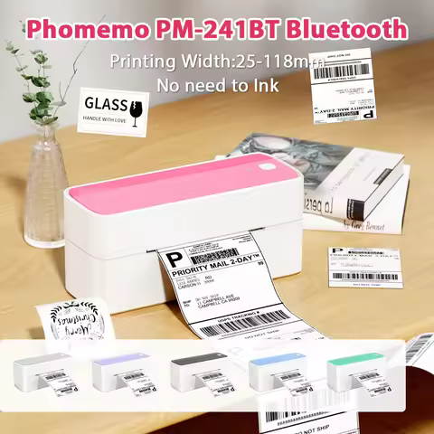 Phomemo Bluetooth Thermal Label Printer 4X6 241BT Wireless Shipping Label Printer for Small Business