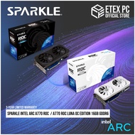 SPARKLE Intel Arc A770 ROC  / A770 ROC LUNA OC Edition 16GB GDDR6 - Black / White # 1A1-S00413300G / 1A1-S00413400G