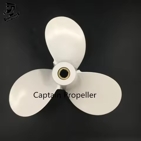 Captain Outboard Propeller 9x7-C Fit Yamaha Engines 6HP 8HP Pin Drive Aluminum Propeller 3 Blades RH