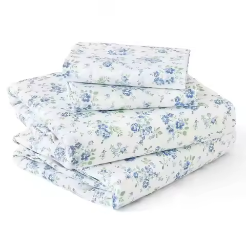 King Size 4 Piece Sheet Set, Soft Breathable Bed Sheet Set for Bedroom with Deep Pocket Up to 16, Wr