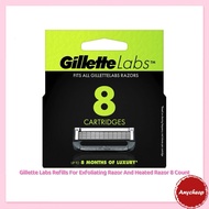 Gillette Labs Refills for Exfoliating Razor and Heated Razor 8 count
