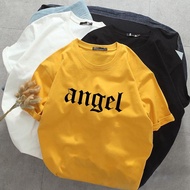 Angel Letter T-shirt for Men and Women 20T2767 Unisex Round Neck