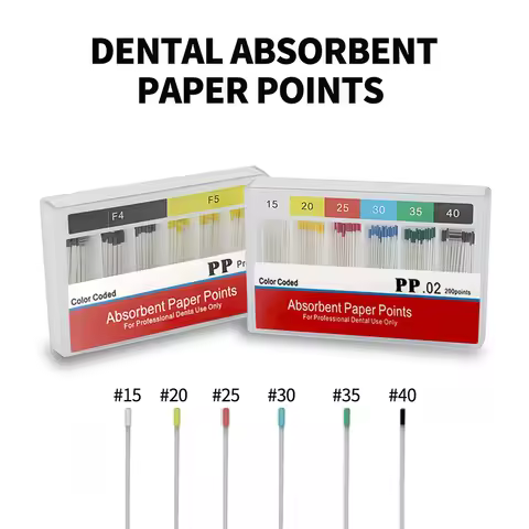 Absorbent Paper Points For Dental Use Absorbing Paper Tips Taper 0.02 0.04 0.06 F1 F2 F3 Root Endodo