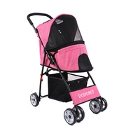 DODOPET Pet Cart Dog Outing Trolley Small Dog Cart Dog Walking Cart Cat Cart Lightweight Foldable