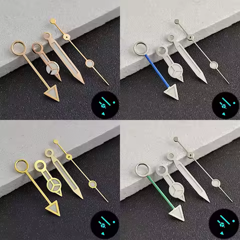NH34 watch Hands GMT pointer blue-green luminousNH34 GMT watch pointer suitable for NH34 automatic m