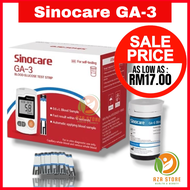 Sinocare GA-3 (Test Strip/Meter/Alcohol/Jarum Insulin) For blood Glucose monitoring/test kencing man