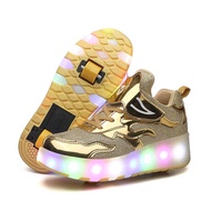 2023 New Arrival Four-Wheel Transformative Shoes Heelys Four-Wheel Walking Men and Women Kids Studen