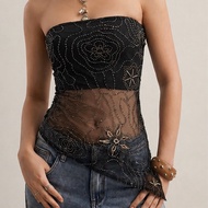 Sequined Tube Top