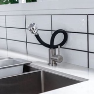 廚房冷熱水龍頭洗菜盆洗碗池單冷不鏽鋼萬向增壓水龍頭家用防濺水