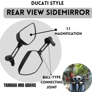 Motorcycle Side Mirror for YAMAHA MIO GRAVIS| Ducati Style Rear Side Mirror