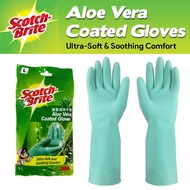 3M Scotch Brite Aloe Vera Hand Gloves Soft Lining Heavy Duty Gloves Coated Rubber Gloves Comfortable
