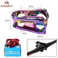 KRSEC 31.8mm Aluminum MTB Stem Bike 1-1/8" Bicycle Stem Lightweight Downhill CNC Short-Handle Stem M