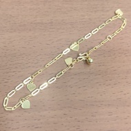 gelang kaki model paper clip 3 gram emas muda