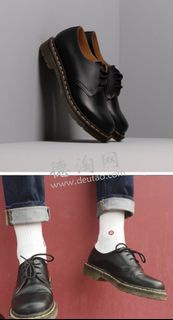 Dr.Martens黑色皮鞋