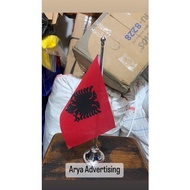 ALBANIA national flag + stainless steel table pole