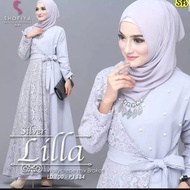 Baju Gamis Lilla Maxi Maxy/Lila Syari Wanita Muslimah Terbaru 2021 ninos Terlaris Termurah Bahan Berkualitas/Tunik/Dress/Brukat/Kebaya Wisuda/Gaun Pesta/Gaun Remaja Pakaian Muslimah Trendy Kekinian