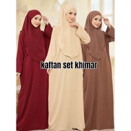 Kaftan Set With Tudung Bertali Ironless by Uzma collection Set Haji& Umrah jubah