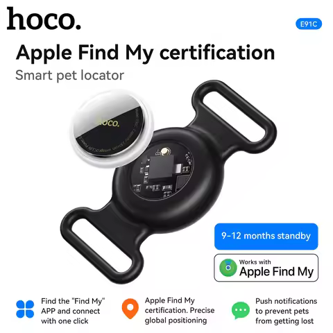 HOCO E91C Smart Tag GPS Tracker For Pets Dog Cat Support Work For Find My App Anti-Lost Finder Devic