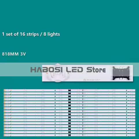 100% New 16pcs/Kit LED Strips for 75 TV L3 HRS G5 CWM S8 2 R1.0 VBN 1.0 LM41 01108A KD 75X8000A KD 7