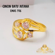 MYDORA Cincin Batu Aitana | EMAS 916/22K
