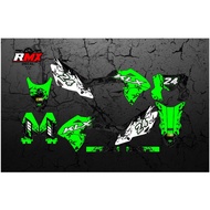 DECAL KLX BF FULLBODY - DEKAL STIKER KLX 150 BF/G (009) HIJAU PUTIH