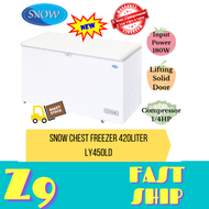 SNOW LY450LD Chest Freezer Top Opening 420 Liter Deep Freezer Peti Sejuk Beku untuk Simpanan Stock Frozen Ikan Ayam Daging